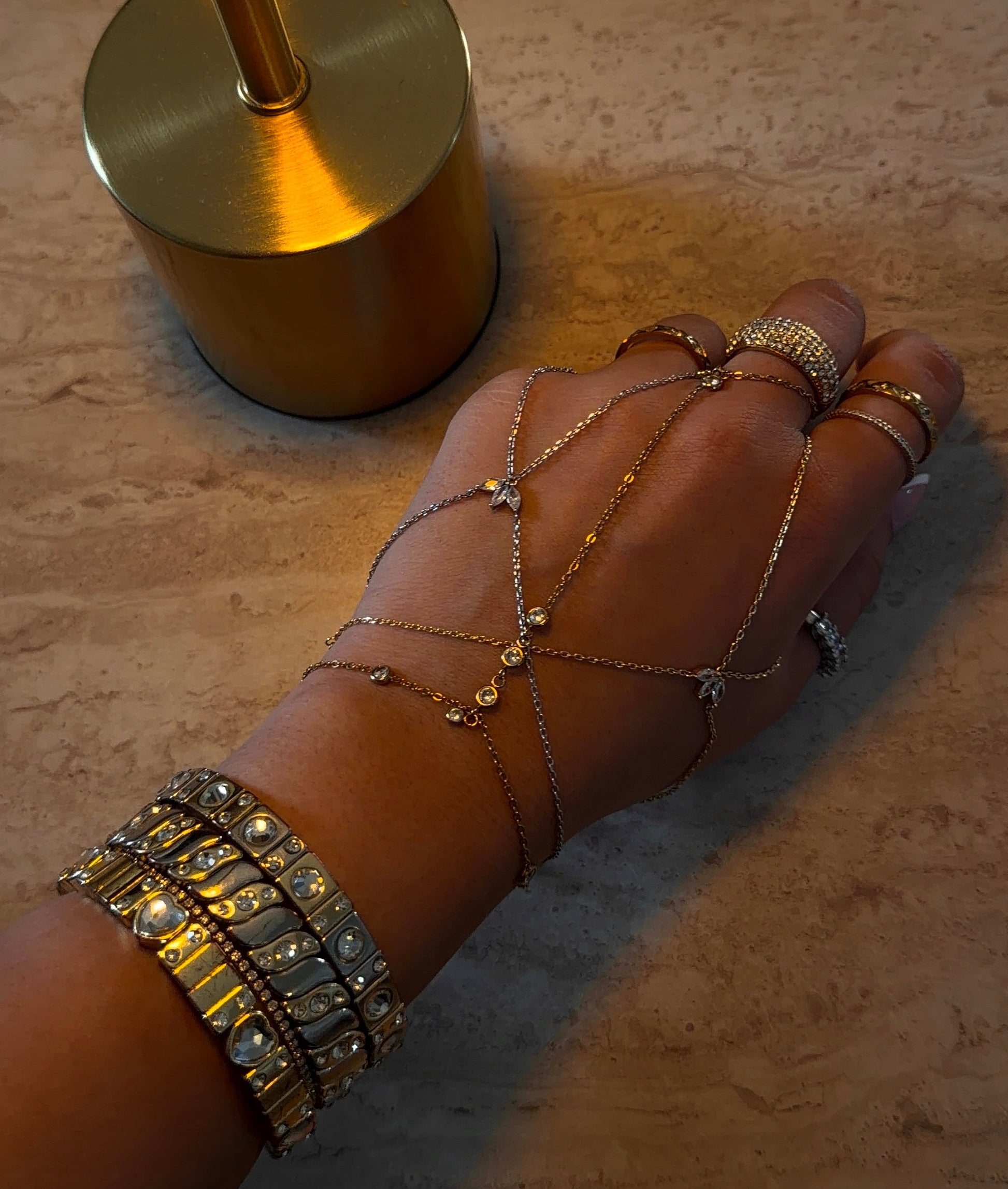2 Set: Marquise Hand Chains