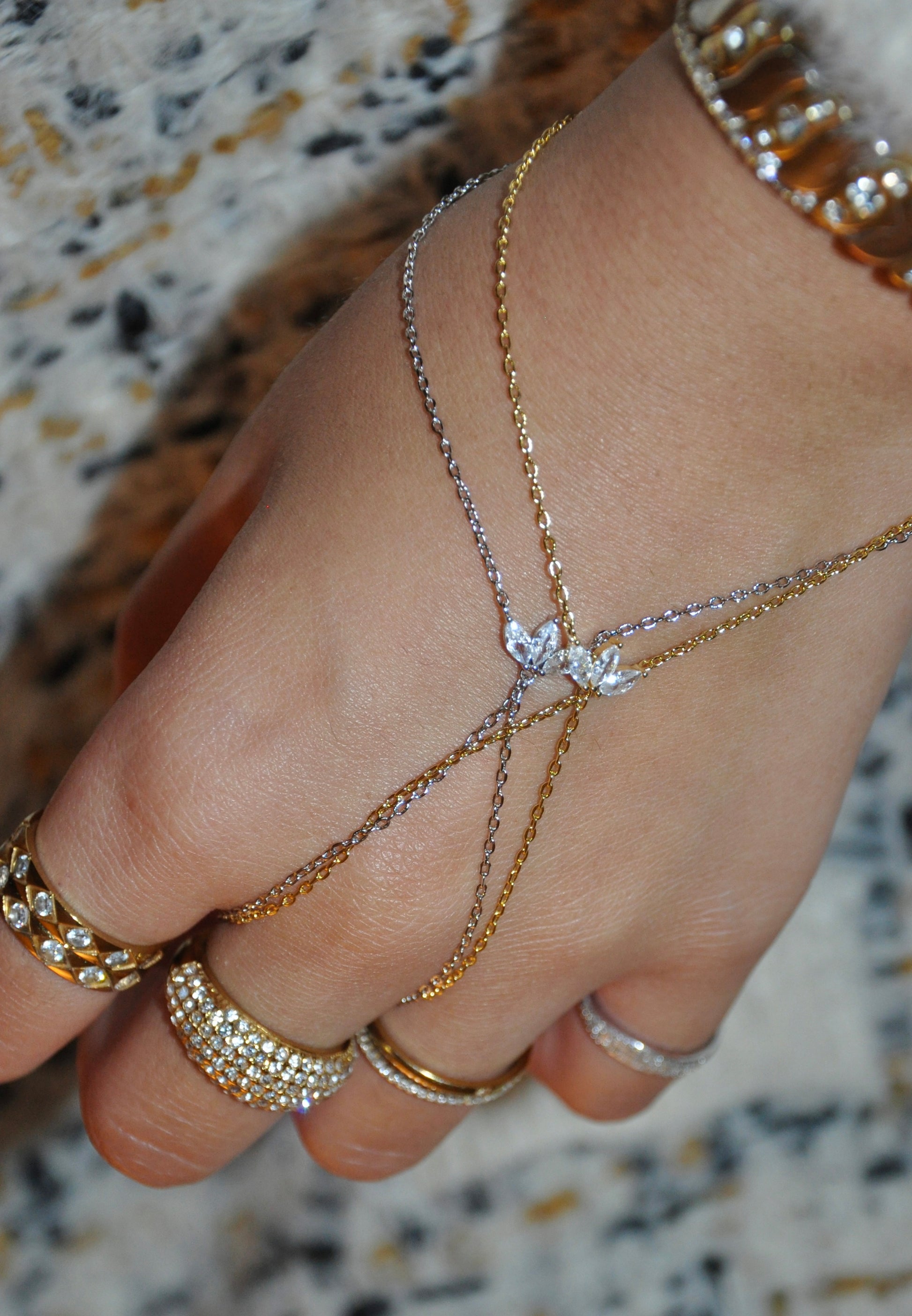 2 Set: Marquise Hand Chains